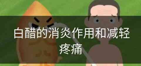 白醋的消炎作用和减轻疼痛(白醋的消炎作用和减轻疼痛的方法)